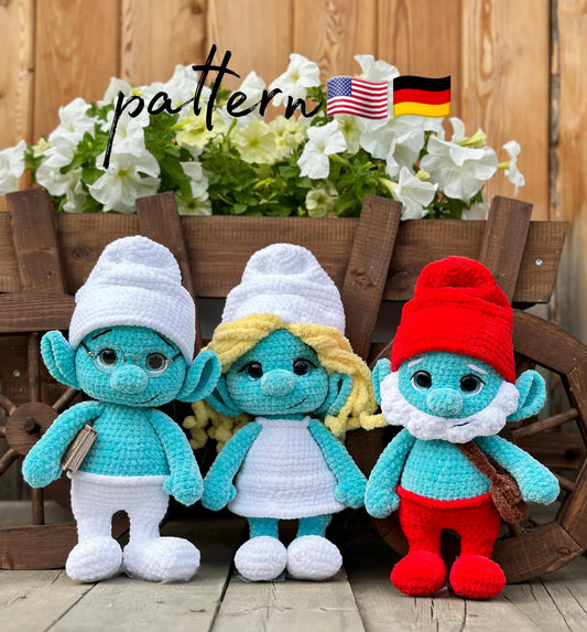 Crochet plush Family Pattern. Crochet bundle amigurumi pattern. Crochet plushie pattern. Cute handmade plushie gift idea. DIY plush toys